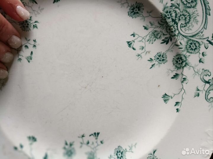 2 тарелки, кузнецовский фаянс