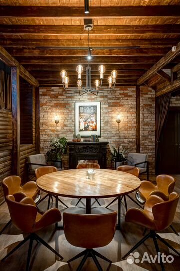 Стол круглый лофт