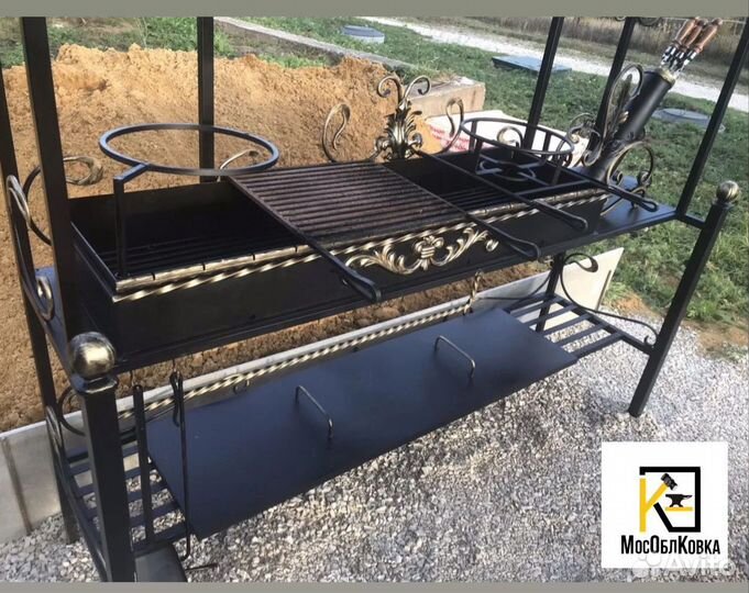 Кованые мангалы с крышей