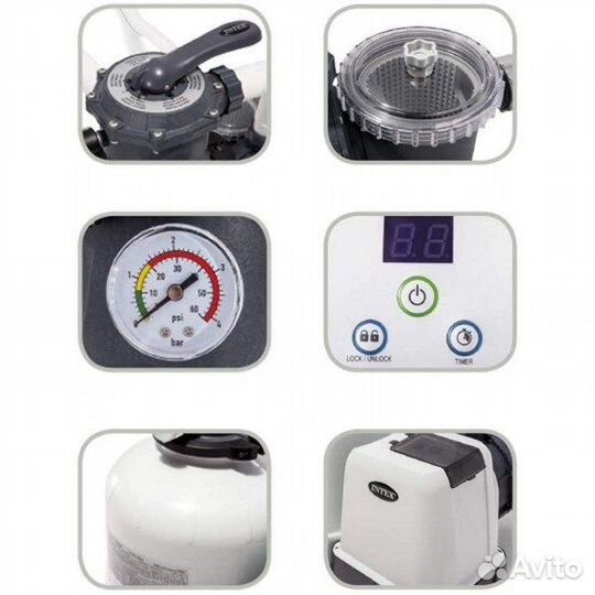 Песочный фильтр насос для бассейна (6000л/ч) Intex