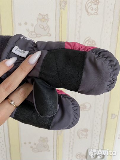 Варежки детские на девочку 1-2 года