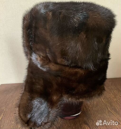 Норковая шапка мужская ушанка