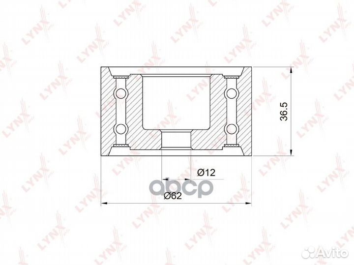 Ролик обводной ремня грм PB3036 lynxauto