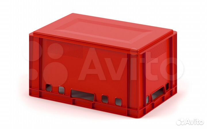 Пластиковый контейнер Е3 600х400х300 мм красный