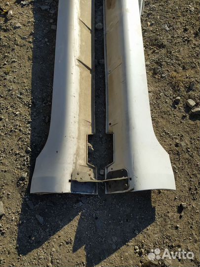 Накладка порога обвес Kia Quoris I рестайлинг (201