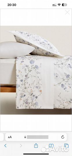 Zara home постельное белье 60/60см+150/220см