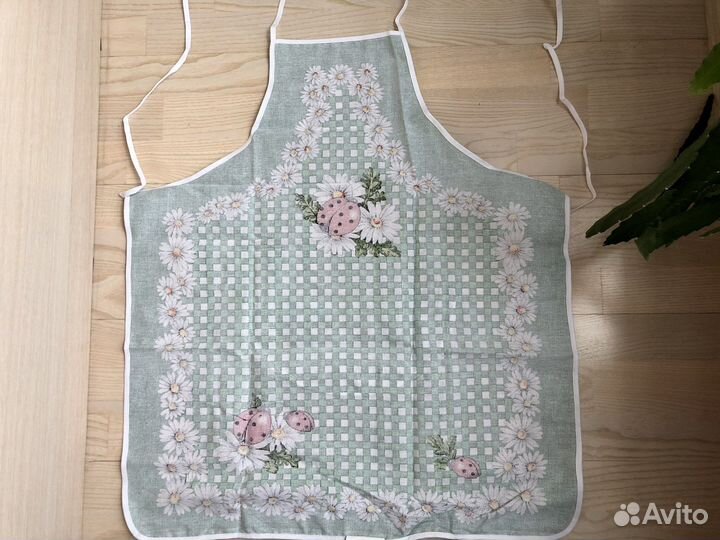 Кухонный фартук поварской для готовки, зелёный