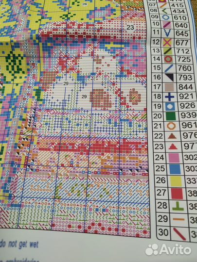 Остатки от набора вышивка крестом кот в интерьере