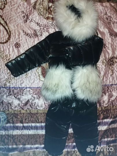 Детский зимний комбинезон на девочку 98см