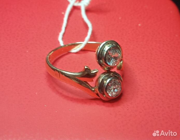 Антиквариат Кольцо Золото 56 Пр Бриллианты 0.6 ct