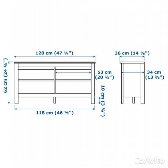 Брусали Тумба под тв 120х36х62 IKEA