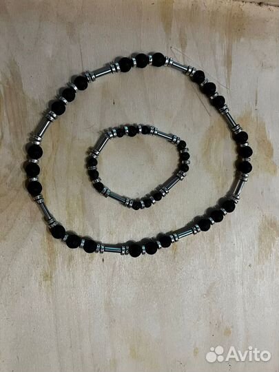 Бижутерия (лава+гематит)