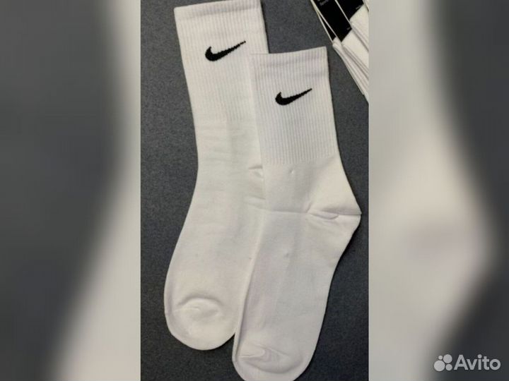 Носки nike длинные белые