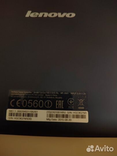Планшет lenovo tab 2 A10-70L