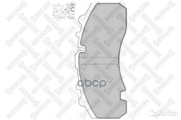 85-01429-SX колодки дисковые 29167 248x109.5x3