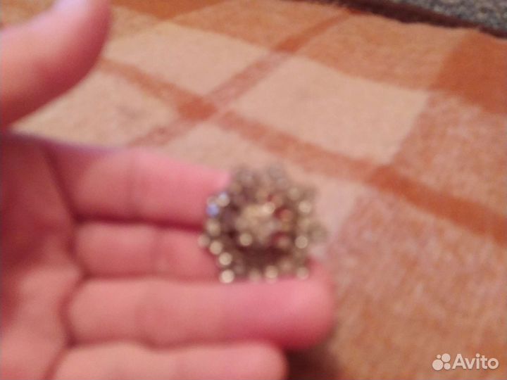 Старинная брошь серебро винтаж