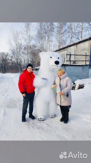 Аниматор на праздник Белый мишка