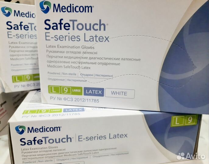 Перчатки медицинские латексные, виниловые
