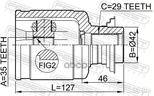 ШРУС 0311-YD2RH 0311-YD2RH Febest