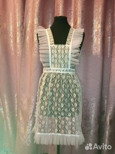 Белый школьный фартук