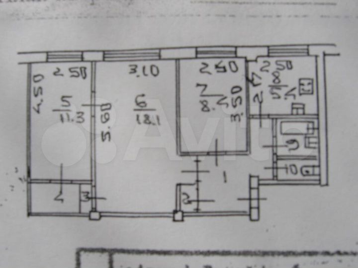 3-к. квартира, 55,8 м², 1/5 эт.