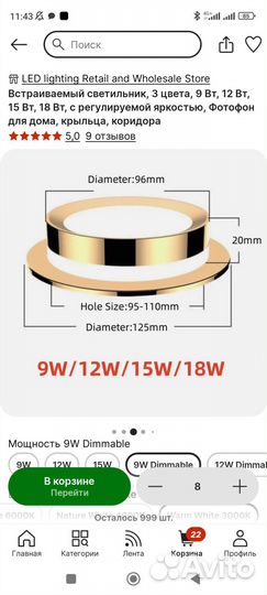 Точечные светильники