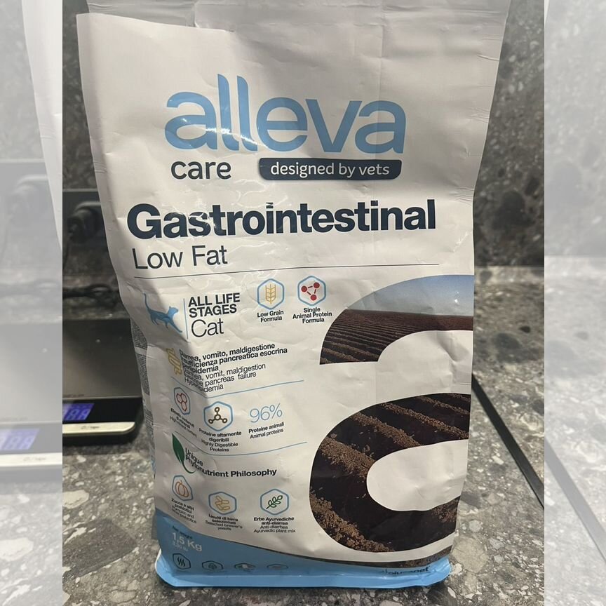 Alleva Care Cat Gastrointestinal Low Fat 800 гр