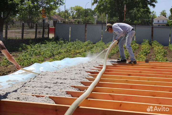 Утеплитель эковата утепляем потолки скаты стены