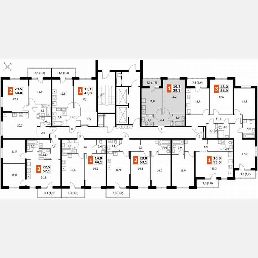 1-к. квартира, 39,3 м², 20/24 эт.