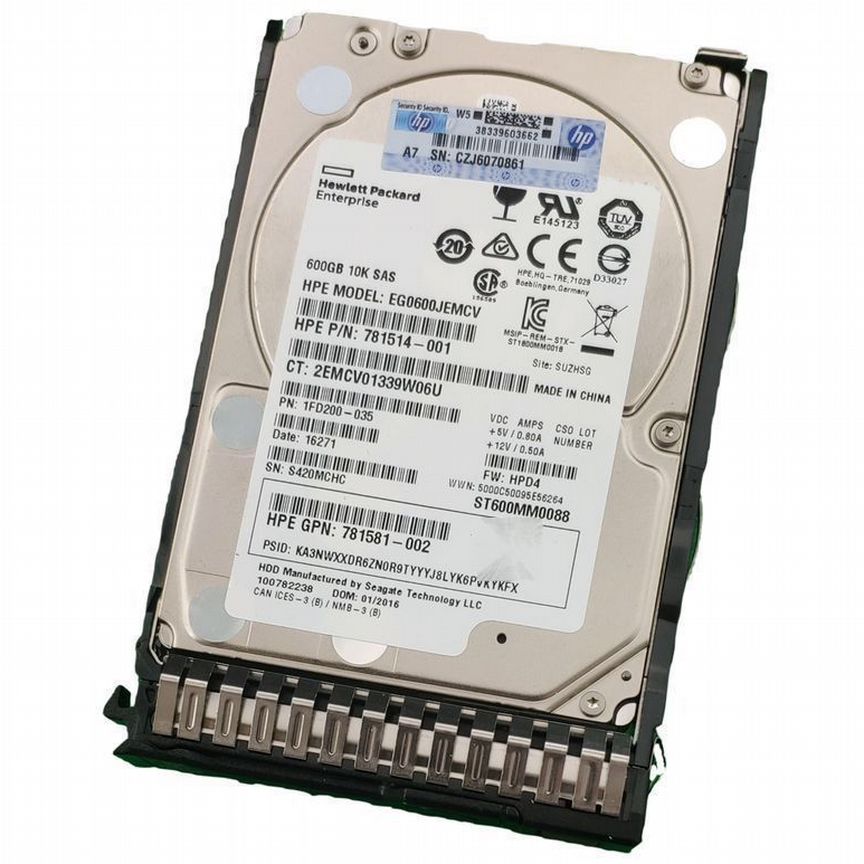 [EG0600JEMCV] Жесткий Диск Hp 600gb Sas 2,5" Hdd Eg0600jemcv
