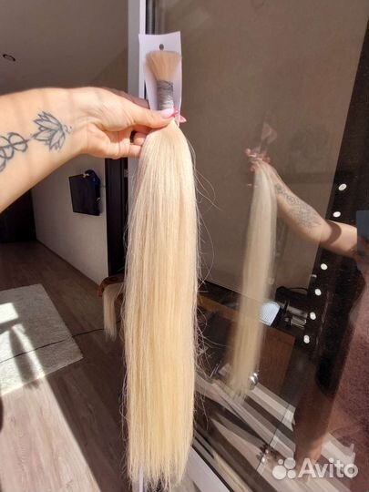 Волосы для наращивания 45-80 см блонд