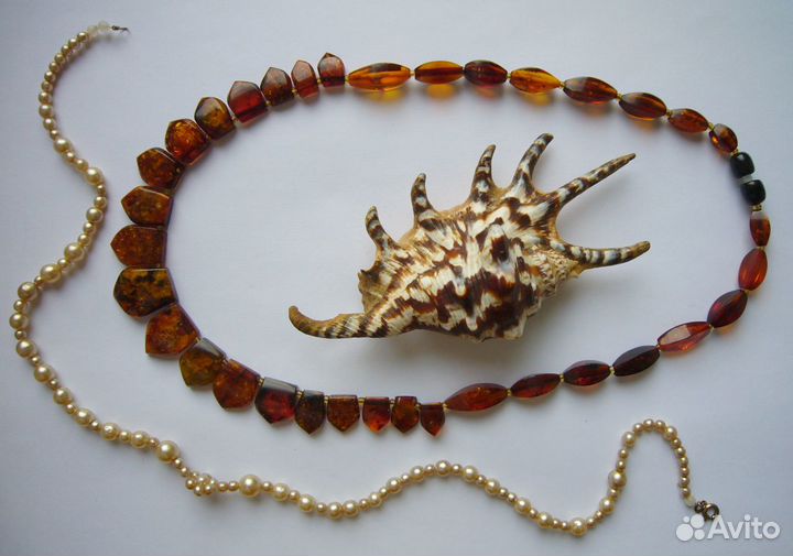 Колье Бусы Запонки - Янтарь Раритет из СССР