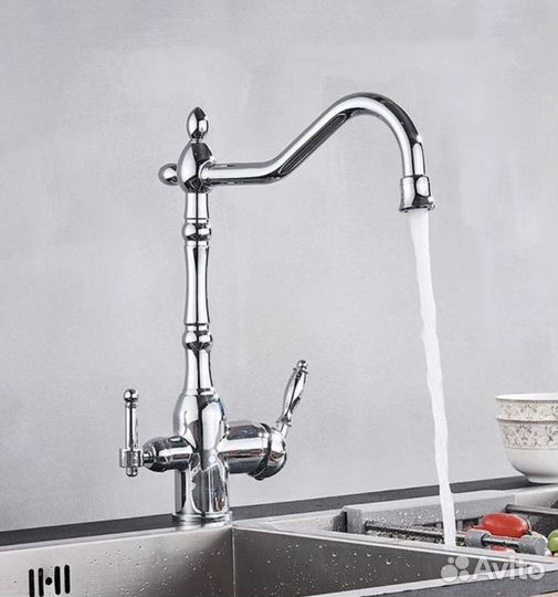 Смеситель для кухни хром фильтр прованс