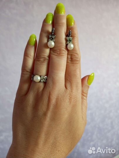 Серебряные серьги, кольца, подвески,925 проба