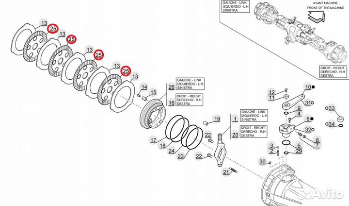Диск кпп (фрикц) manitou 786594