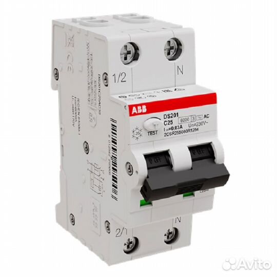 Автомат дифференциальный ABB DS201 32А 30 мА 2P ти