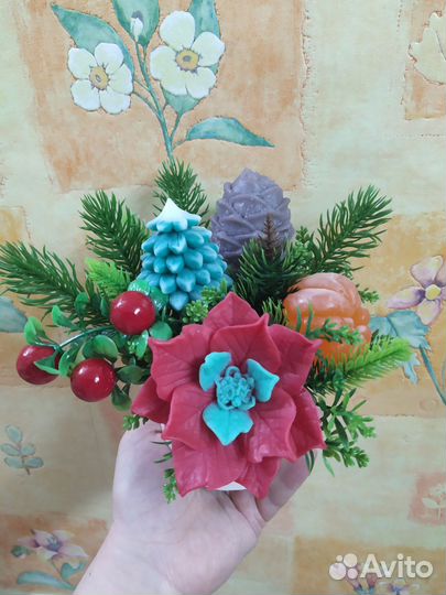 Новогодние композиции из мыла