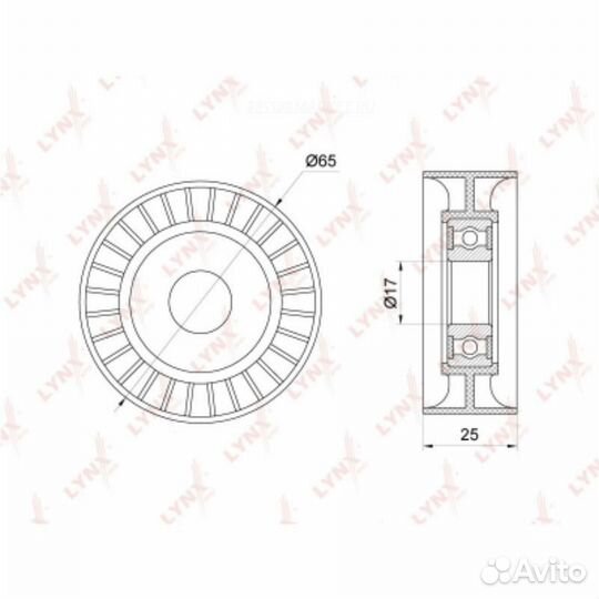 Lynxauto PB-5343 Ролик натяжной приводного ремня