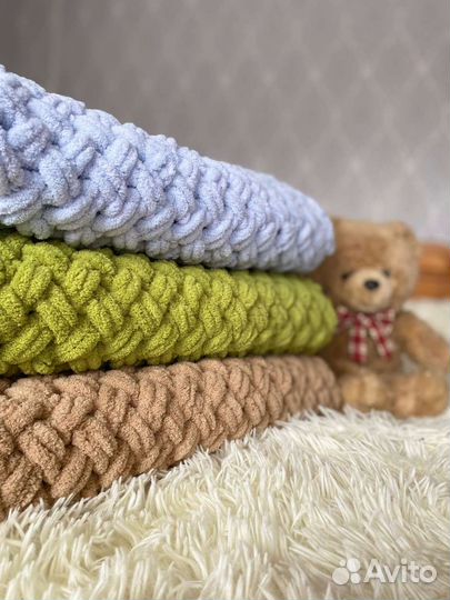 Конверт плед на выписку. Плед детский, вязаный