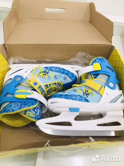 Коньки раздвижные 36-40 спанч боб