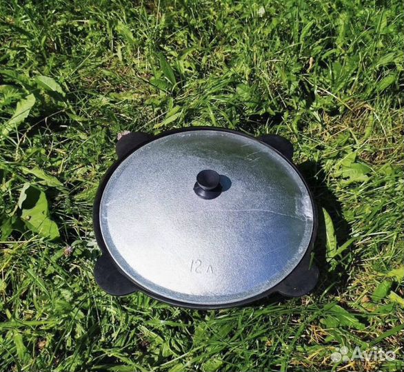 Кaзан чyгyнный 12 л с пeчкой + 2 подaрка