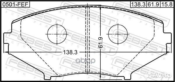 Колодки тормозные 0501FEF Febest