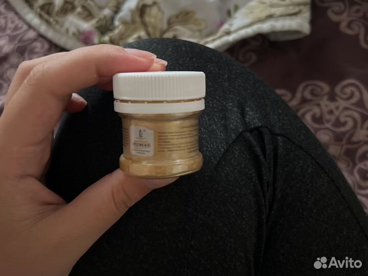 Сухой пигментный порошок(пудра) золото