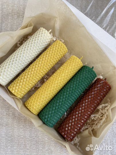 Свечи из вощины с травами и маслами