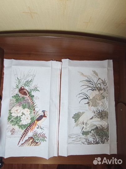 Картина вышитая крестом, ручная работа