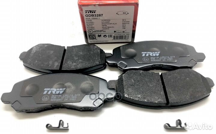 GDB3287 804 12FDB1621 колодки дисковые п Mit