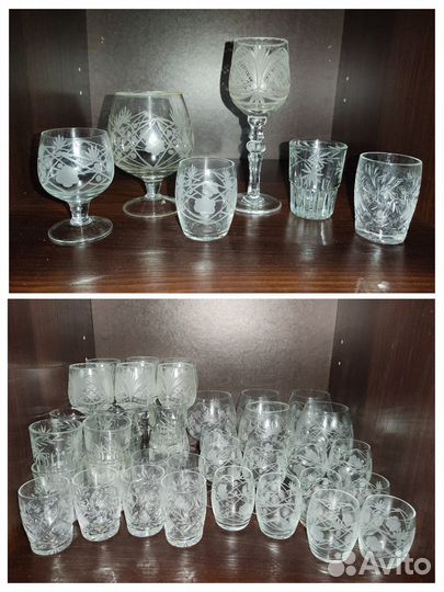 Хрусталь СССР. Рюмки, стопки, фужеры, бокалы