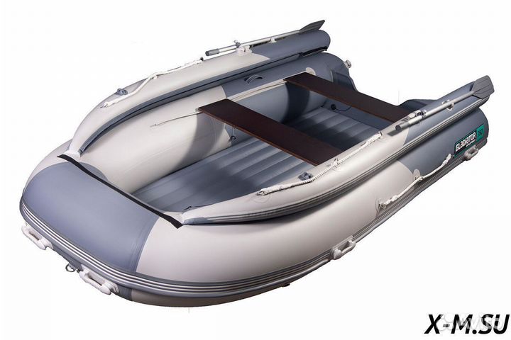 Надувная лодка gladiator E380X Светло-темносерый