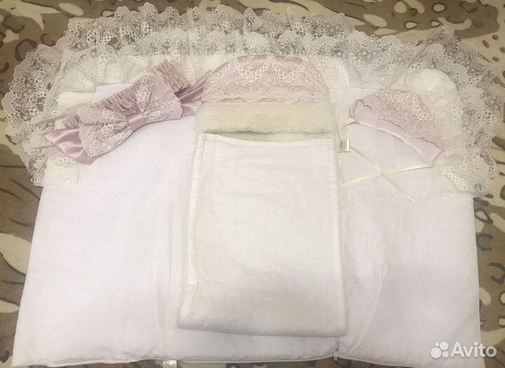 Конверт на выписку для девочки, зима