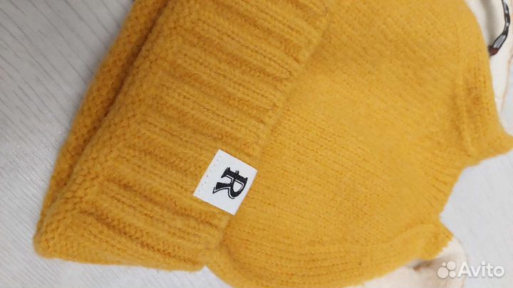 Шапка детская Весна-Осень 2-3 года, с ушками зайки